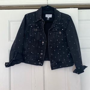 Black Polka Dot Denim Jacket